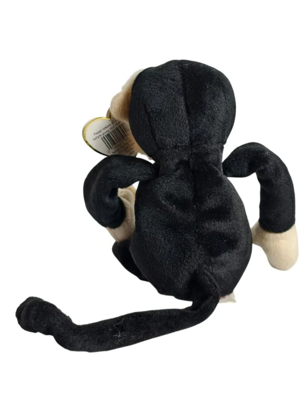 Ty Beanie Babies Mooch Monkey Plush MWMT 1998 Black Tan Retired DOB Aug 1 Collec